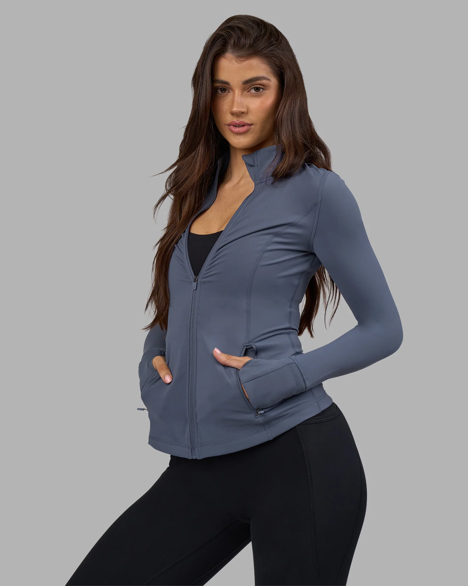 Stride Zip Through Jacket - Night Shadow