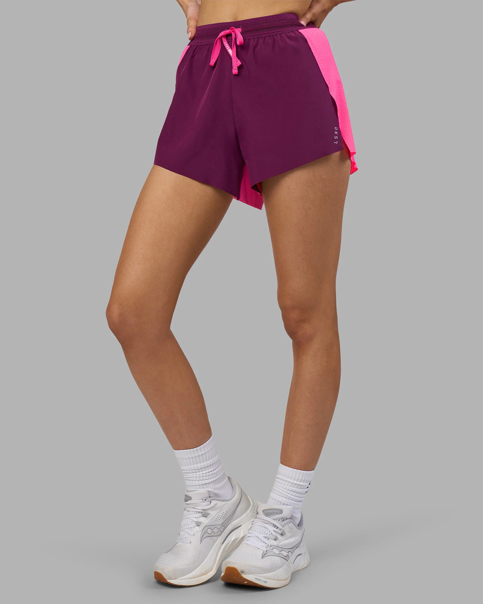 Accelerate 3" High-Rise Running Short - Ultra Pink-Plum Caspia