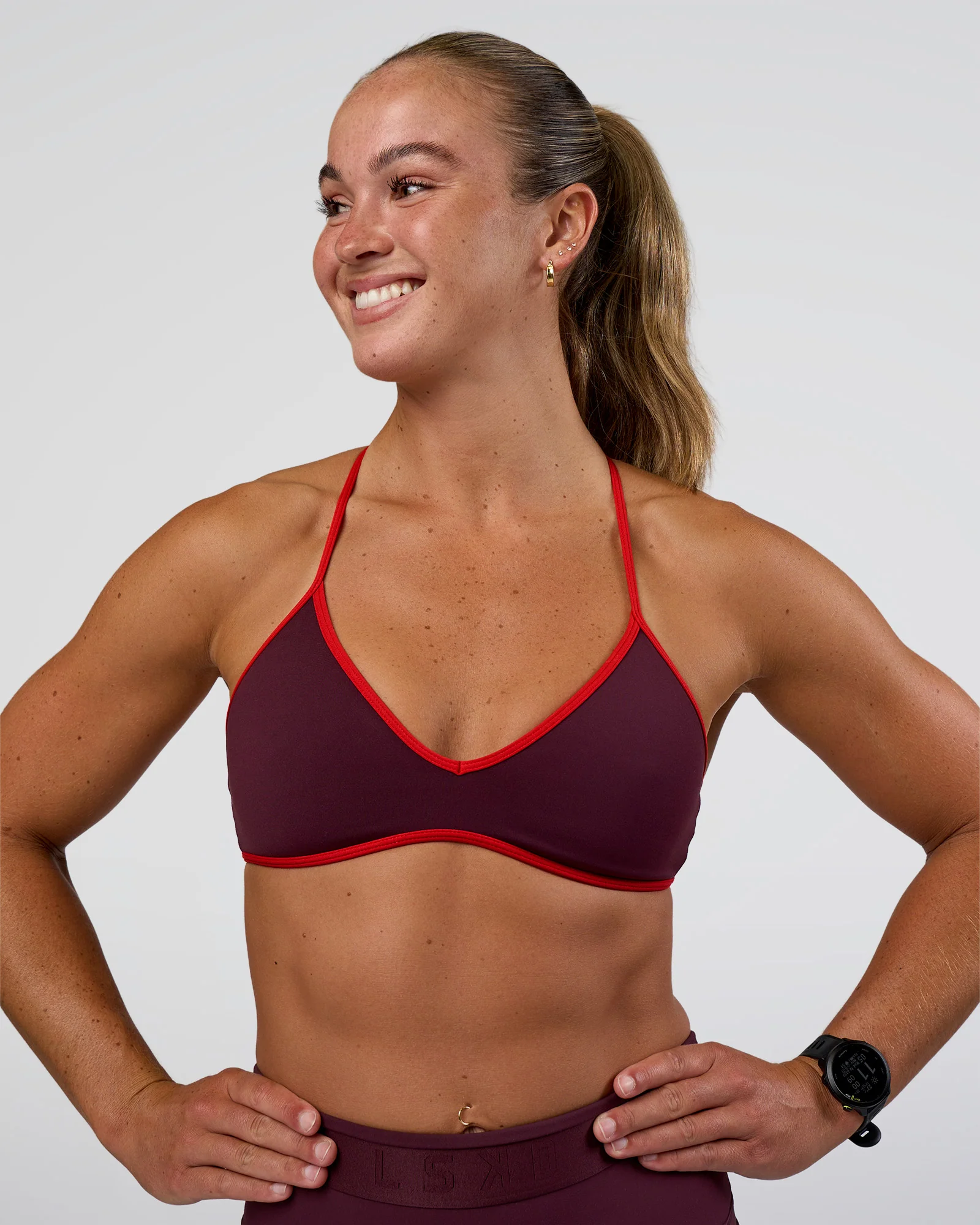 Ambience Sports Bra - Cherry Lacquer-Flame