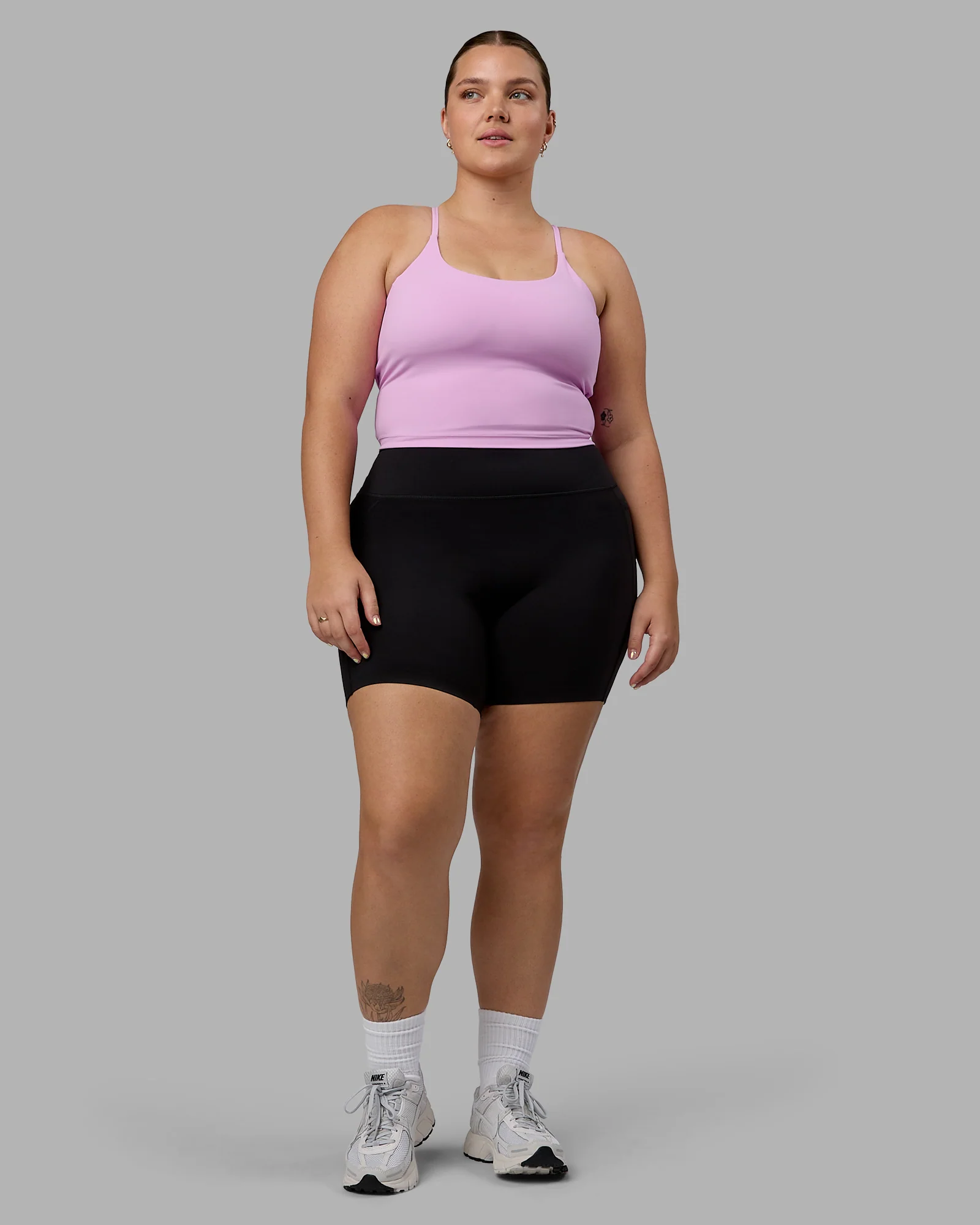 Twist Tank With Shelf Bra - Pastel Orchid