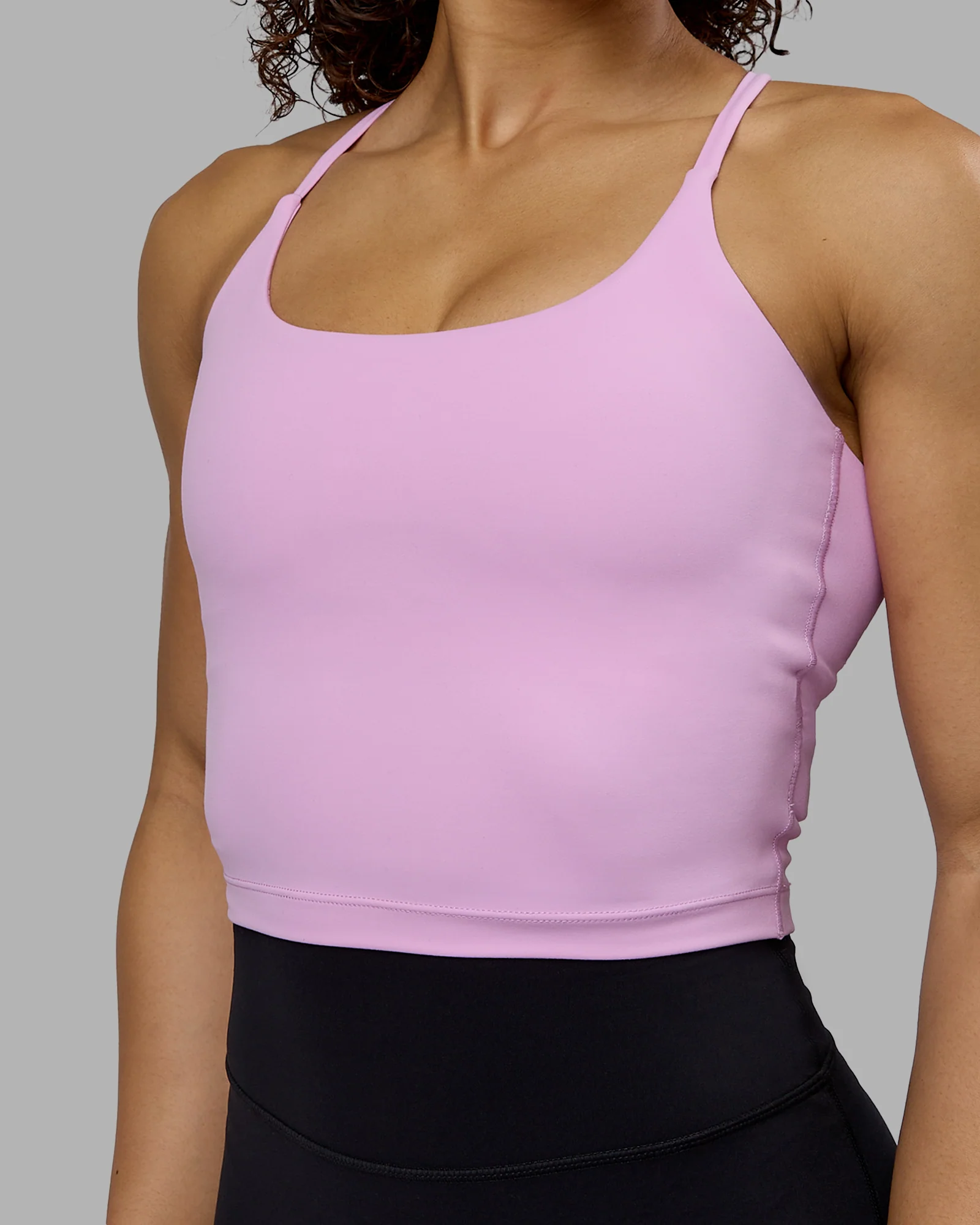Twist Tank With Shelf Bra - Pastel Orchid