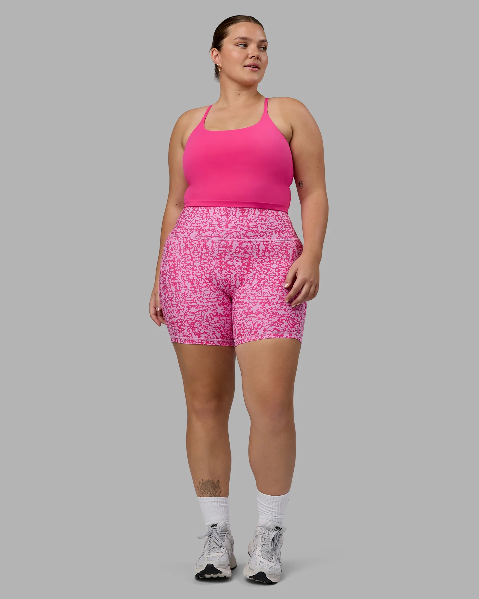 Twist Tank With Shelf Bra - Ultra Pink 3 Twist Tank With Shelf Bra - Ultra Pink
