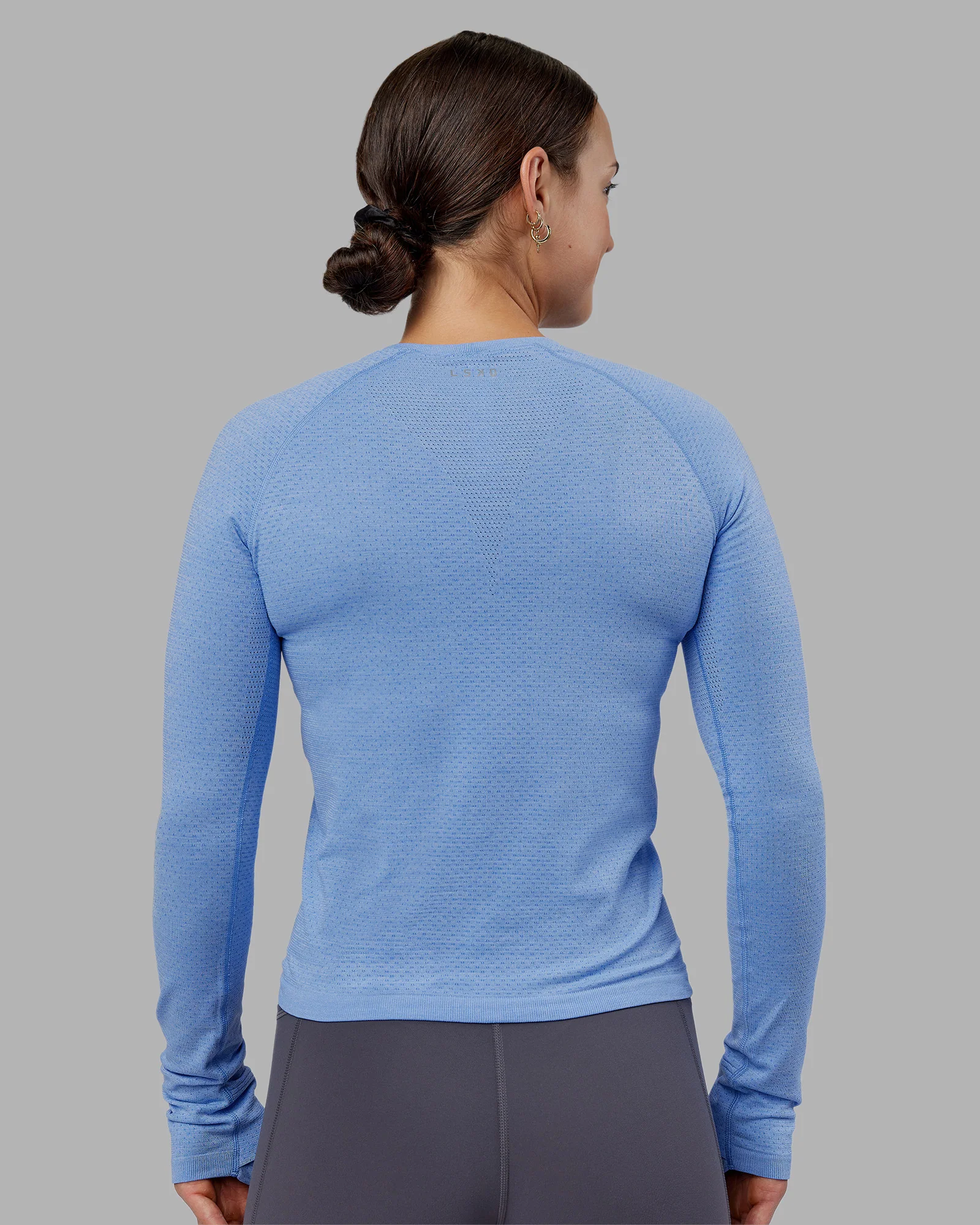 AeroFLX+ Seamless Long Sleeve Tee - Cornflower Blue Marl