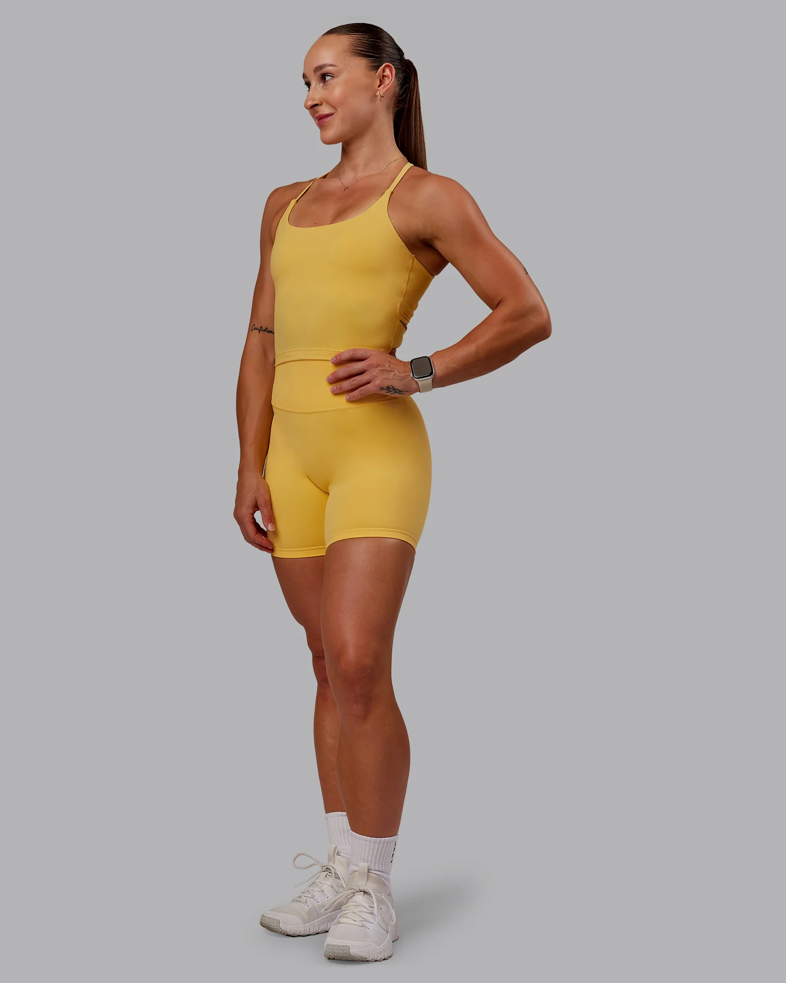 Twist Tank With Shelf Bra - Banana Cream