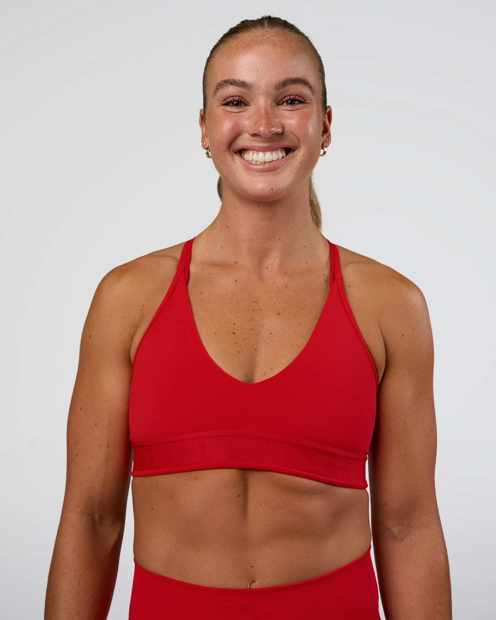 Strive Jacquard Sports Bra - Flame